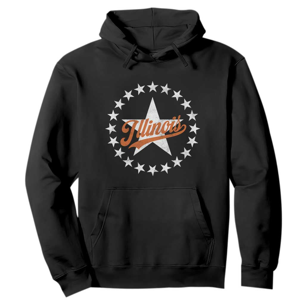 Illinois Varsity Script Sport 21 Stars Jersey Style Hoodie