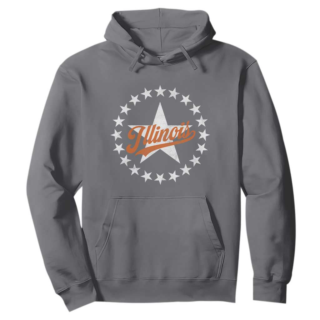 Illinois Varsity Script Sport 21 Stars Jersey Style Hoodie
