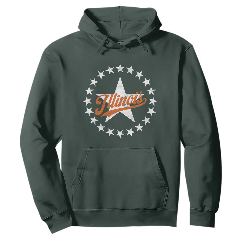 Illinois Varsity Script Sport 21 Stars Jersey Style Hoodie