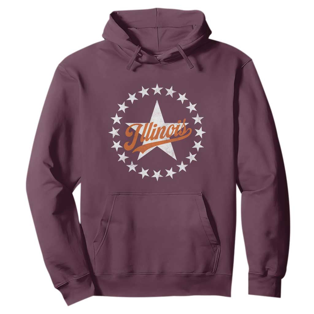 Illinois Varsity Script Sport 21 Stars Jersey Style Hoodie
