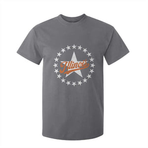 Illinois Varsity Script Sport 21 Stars Jersey Style T Shirt For Kid