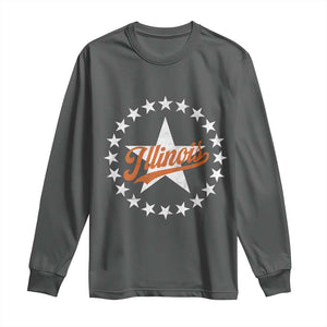 Illinois Varsity Script Sport 21 Stars Jersey Style Long Sleeve Shirt