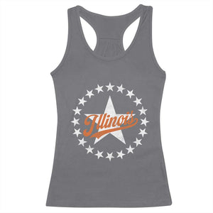 Illinois Varsity Script Sport 21 Stars Jersey Style Racerback Tank Top