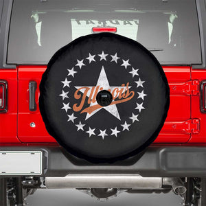 Illinois Varsity Script Sport 21 Stars Jersey Style Spare Tire Cover