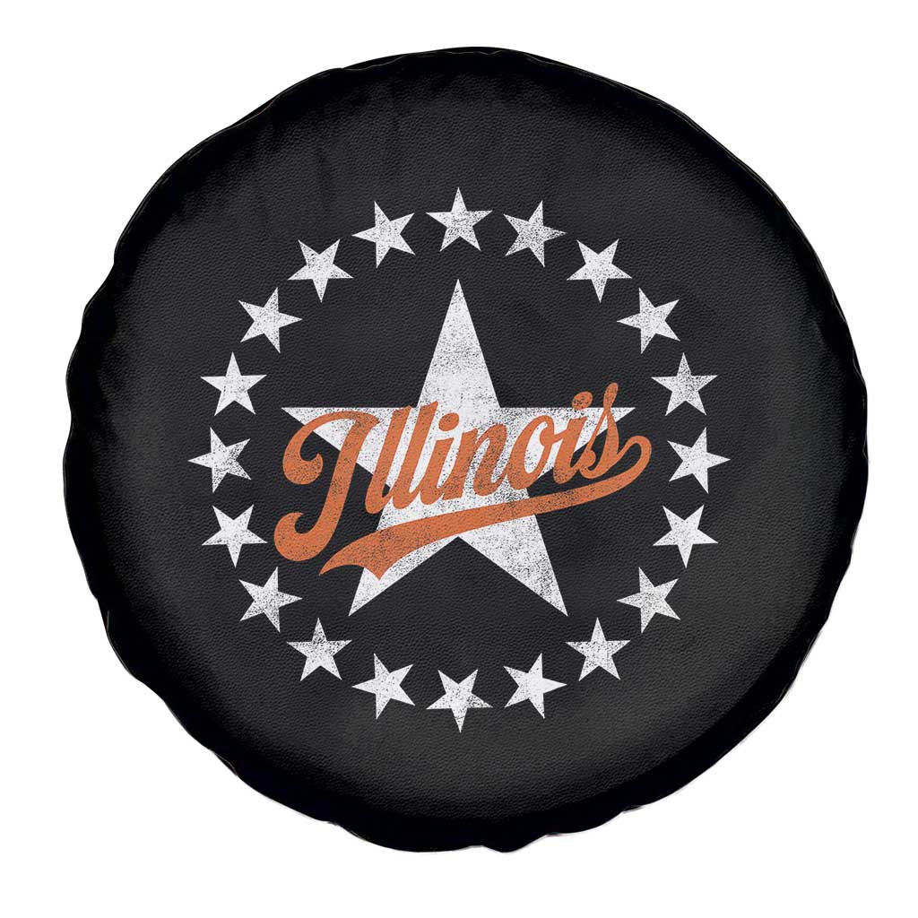 Illinois Varsity Script Sport 21 Stars Jersey Style Spare Tire Cover