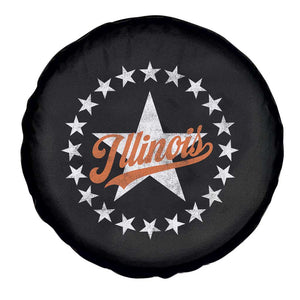 Illinois Varsity Script Sport 21 Stars Jersey Style Spare Tire Cover