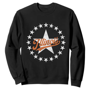 Illinois Varsity Script Sport 21 Stars Jersey Style Sweatshirt