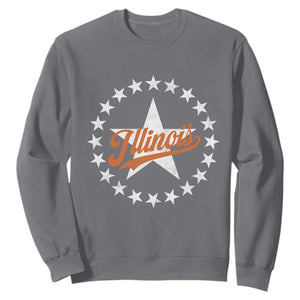 Illinois Varsity Script Sport 21 Stars Jersey Style Sweatshirt