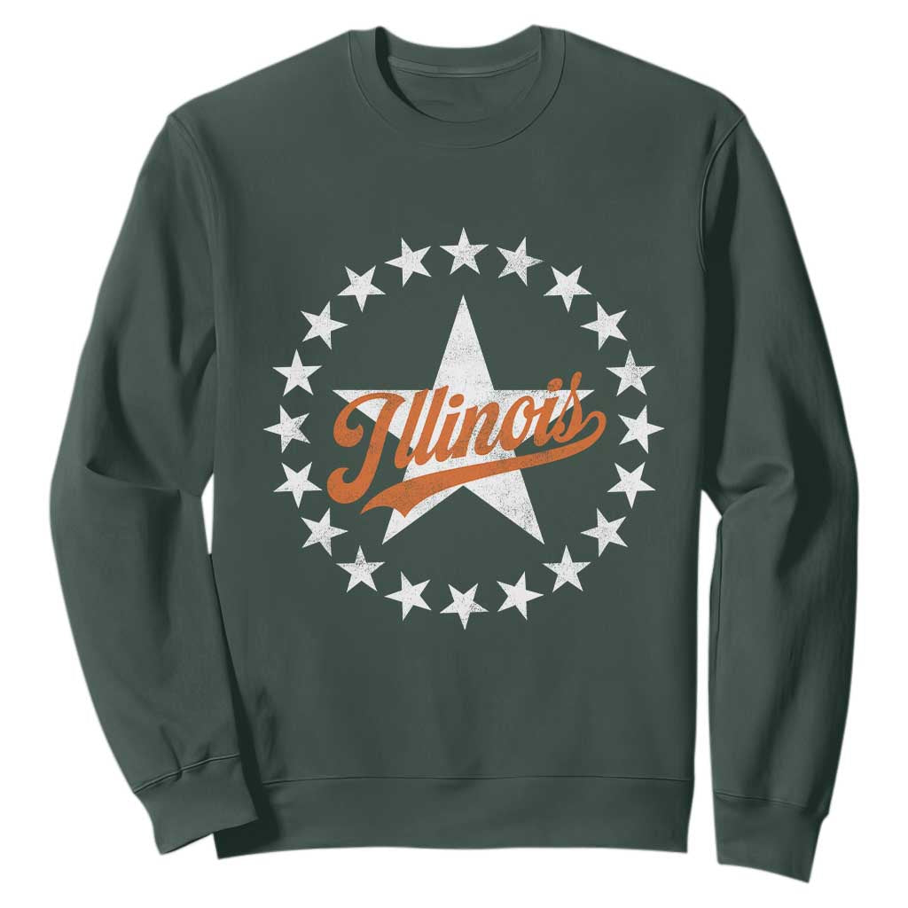 Illinois Varsity Script Sport 21 Stars Jersey Style Sweatshirt