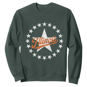Illinois Varsity Script Sport 21 Stars Jersey Style Sweatshirt