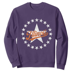 Illinois Varsity Script Sport 21 Stars Jersey Style Sweatshirt