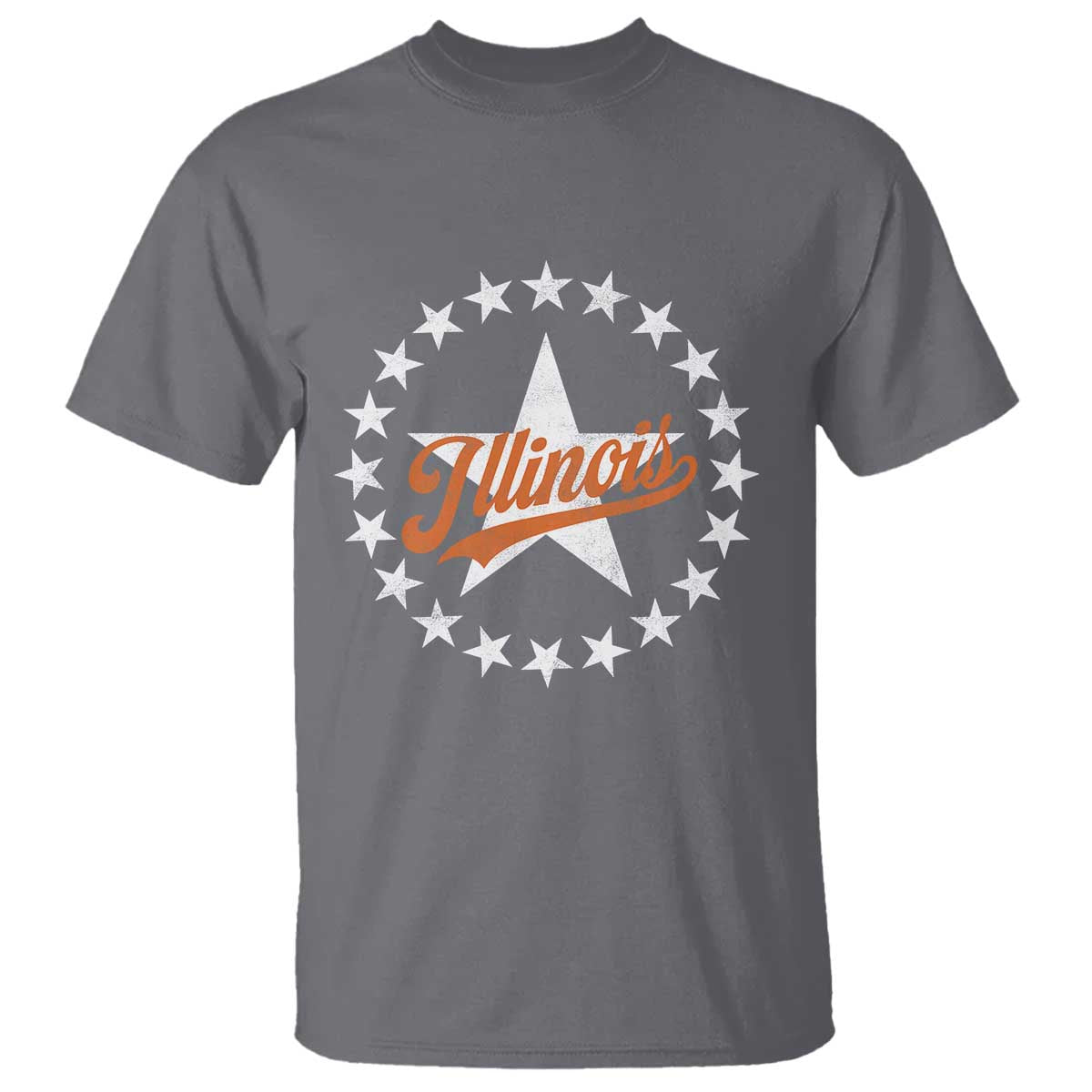 Illinois Varsity Script Sport 21 Stars Jersey Style T Shirt