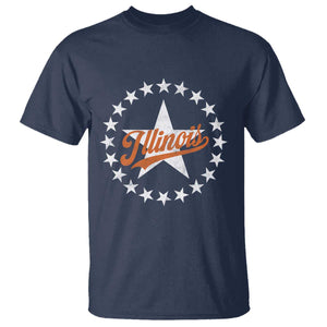 Illinois Varsity Script Sport 21 Stars Jersey Style T Shirt
