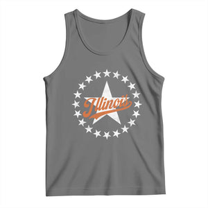 Illinois Varsity Script Sport 21 Stars Jersey Style Tank Top
