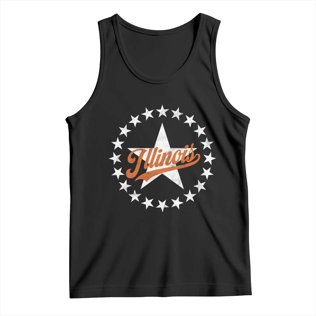 Illinois Varsity Script Sport 21 Stars Jersey Style Tank Top
