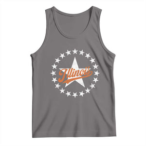 Illinois Varsity Script Sport 21 Stars Jersey Style Tank Top