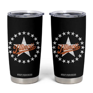 Illinois Varsity Script Sport 21 Stars Jersey Style Tumbler Cup