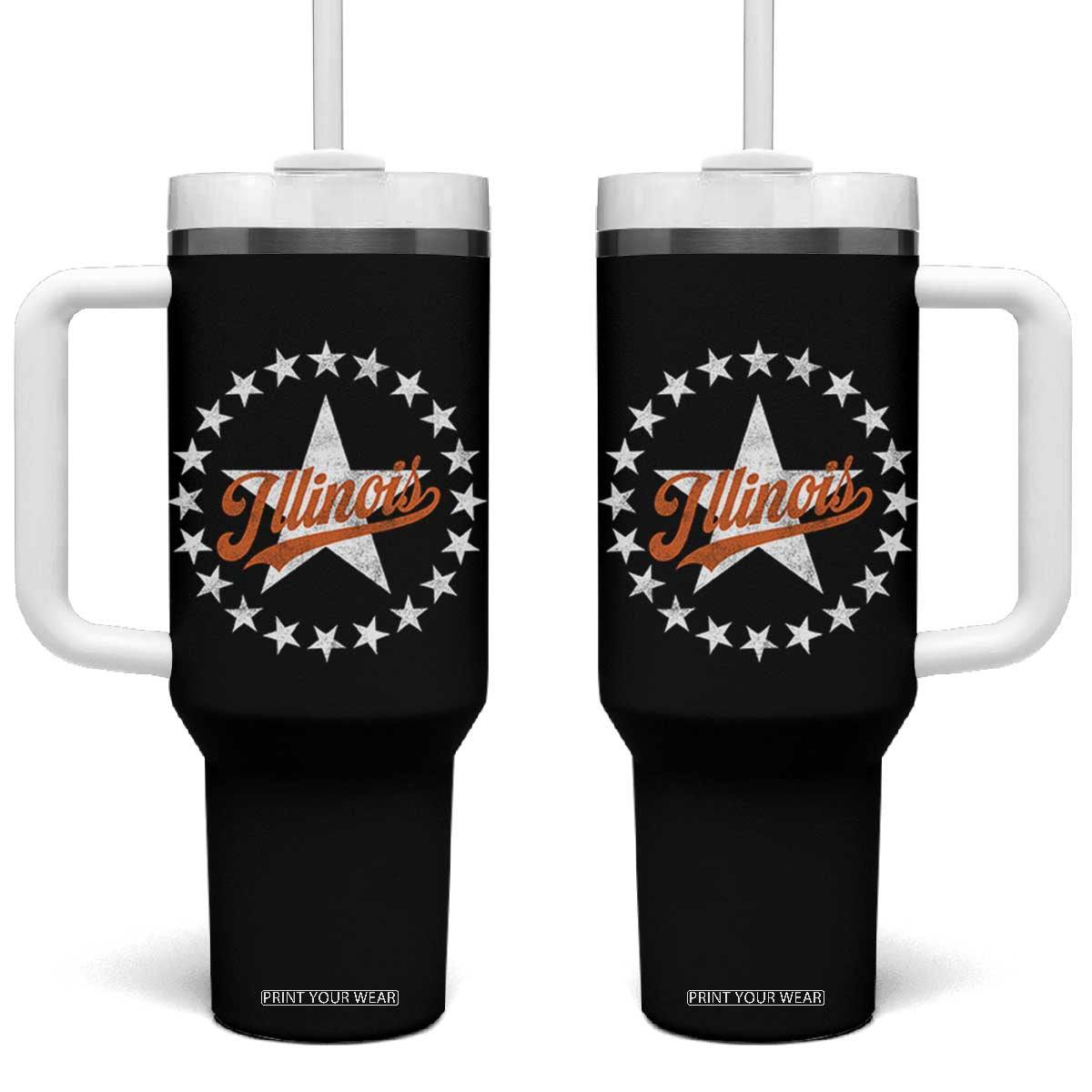 Illinois Varsity Script Sport 21 Stars Jersey Style Tumbler With Handle