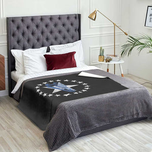 Illinois Varsity Script Sport 21 Stars Vintage Jersey Style Throw Blanket