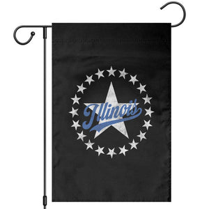 Illinois Varsity Script Sport 21 Stars Vintage Jersey Style Garden Flag