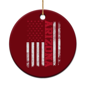 Arizona Pride Ceramic Ornament Vintage American Flag Distressed Varsity Aesthetic Letters AZ State TS11 1pc Red Print Your Wear