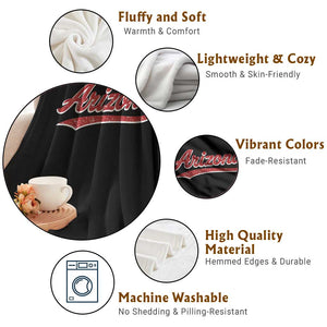 Arizona Varsity Script Classic Sports Jersey Style Throw Blanket TS11 Print Your Wear