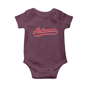 Arizona Varsity Script Classic Sports Jersey Style Baby Onesie TS11 Maroon Print Your Wear
