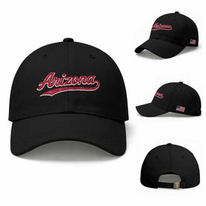 Arizona Varsity Script Classic Sports Jersey Style Baseball Cap TS11 Baseball Cap Universal Fit Black Print Your Wear