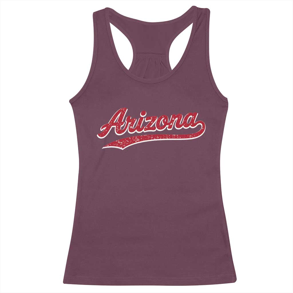 Arizona Varsity Script Classic Sports Jersey Style Racerback Tank Top TS11 Maroon Print Your Wear