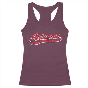 Arizona Varsity Script Classic Sports Jersey Style Racerback Tank Top TS11 Maroon Print Your Wear
