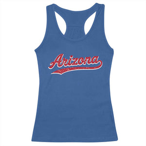 Arizona Varsity Script Classic Sports Jersey Style Racerback Tank Top TS11 Royal Blue Print Your Wear
