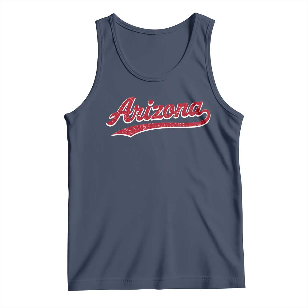 Arizona Varsity Script Classic Sports Jersey Style Tank Top TS11 Navy Print Your Wear
