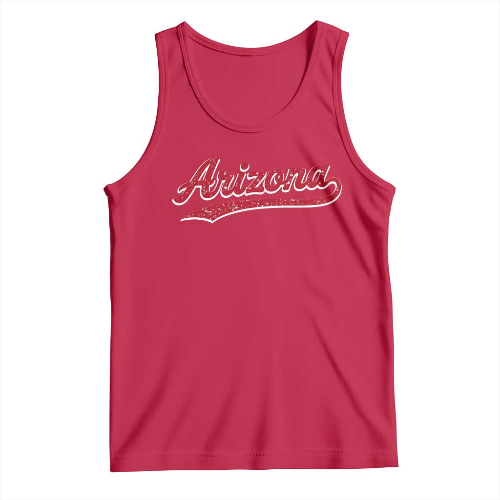 Arizona Varsity Script Classic Sports Jersey Style Tank Top TS11 Red Print Your Wear