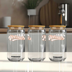 Illinois Vintage Orange Varsity Script Text Classic Sports Jersey Style Glass Can TS11 Print Your Wear