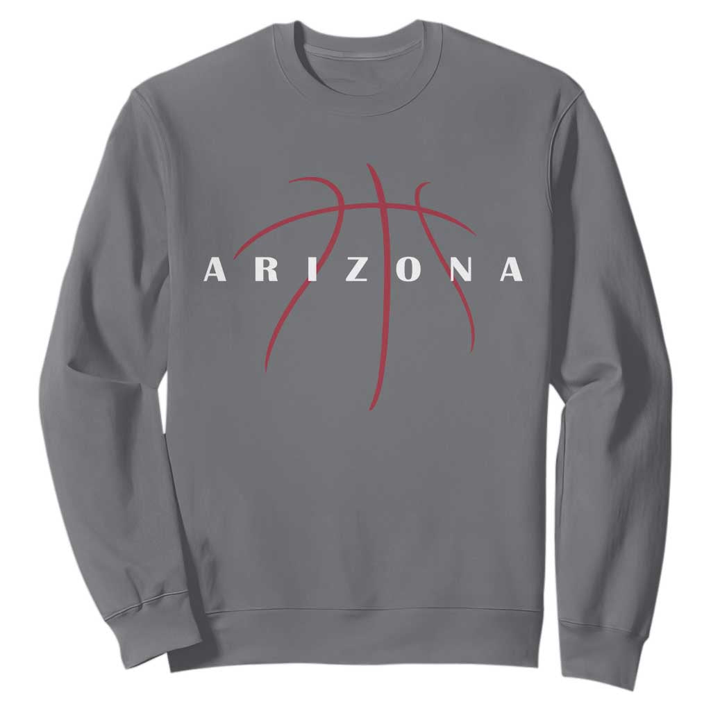 Arizona Fan Basketball Grooves Graphic AZ State Sweatshirt TS11 Charcoal Print Your Wear