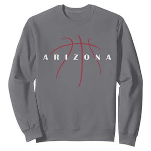 Arizona Fan Basketball Grooves Graphic AZ State Sweatshirt TS11 Charcoal Print Your Wear