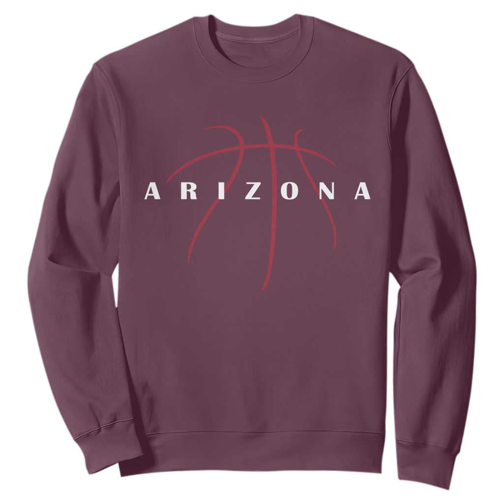 Arizona Fan Basketball Grooves Graphic AZ State Sweatshirt TS11 Maroon Print Your Wear