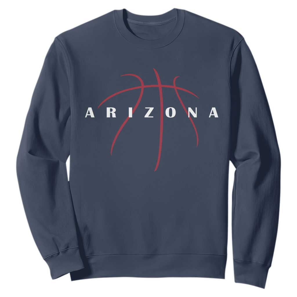 Arizona Fan Basketball Grooves Graphic AZ State Sweatshirt TS11 Navy Print Your Wear