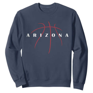 Arizona Fan Basketball Grooves Graphic AZ State Sweatshirt TS11 Navy Print Your Wear