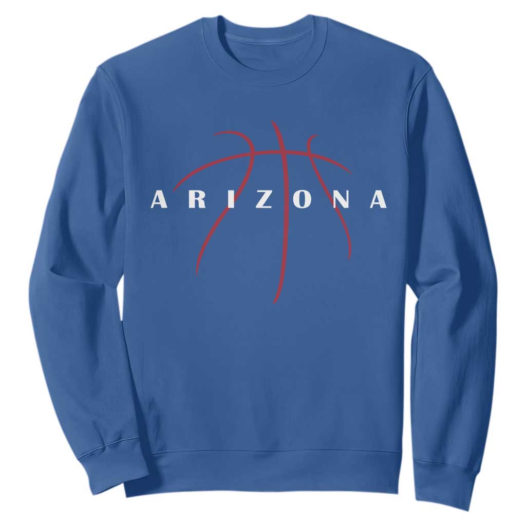 Arizona Fan Basketball Grooves Graphic AZ State Sweatshirt TS11 Royal Blue Print Your Wear