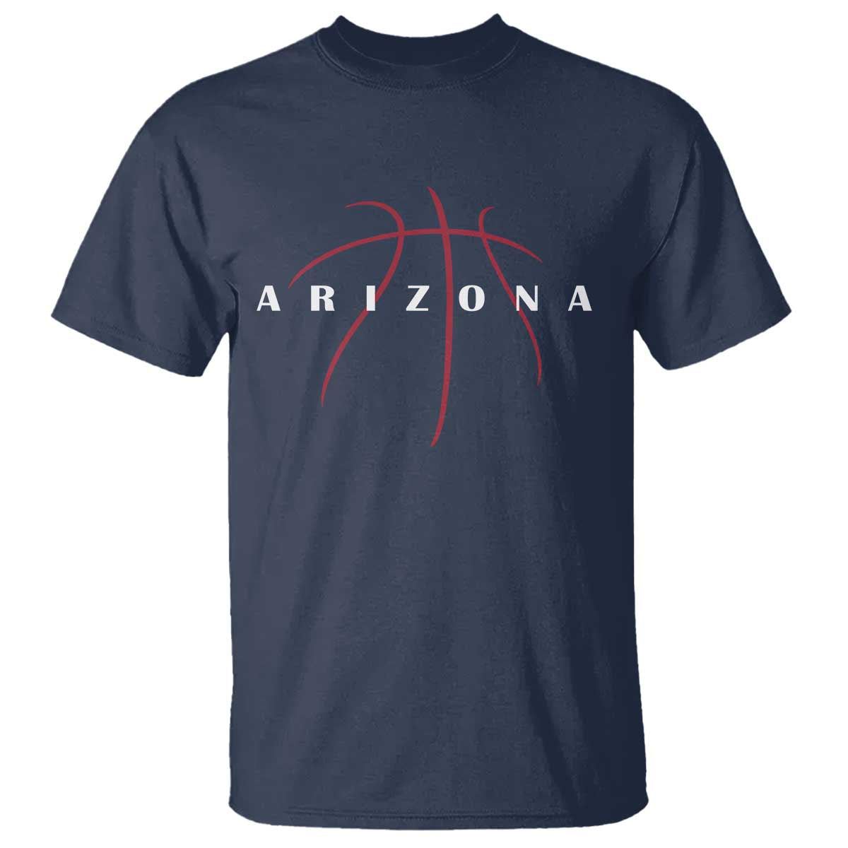 Arizona Fan Basketball Grooves Graphic AZ State T Shirt TS11 Navy Print Your Wear