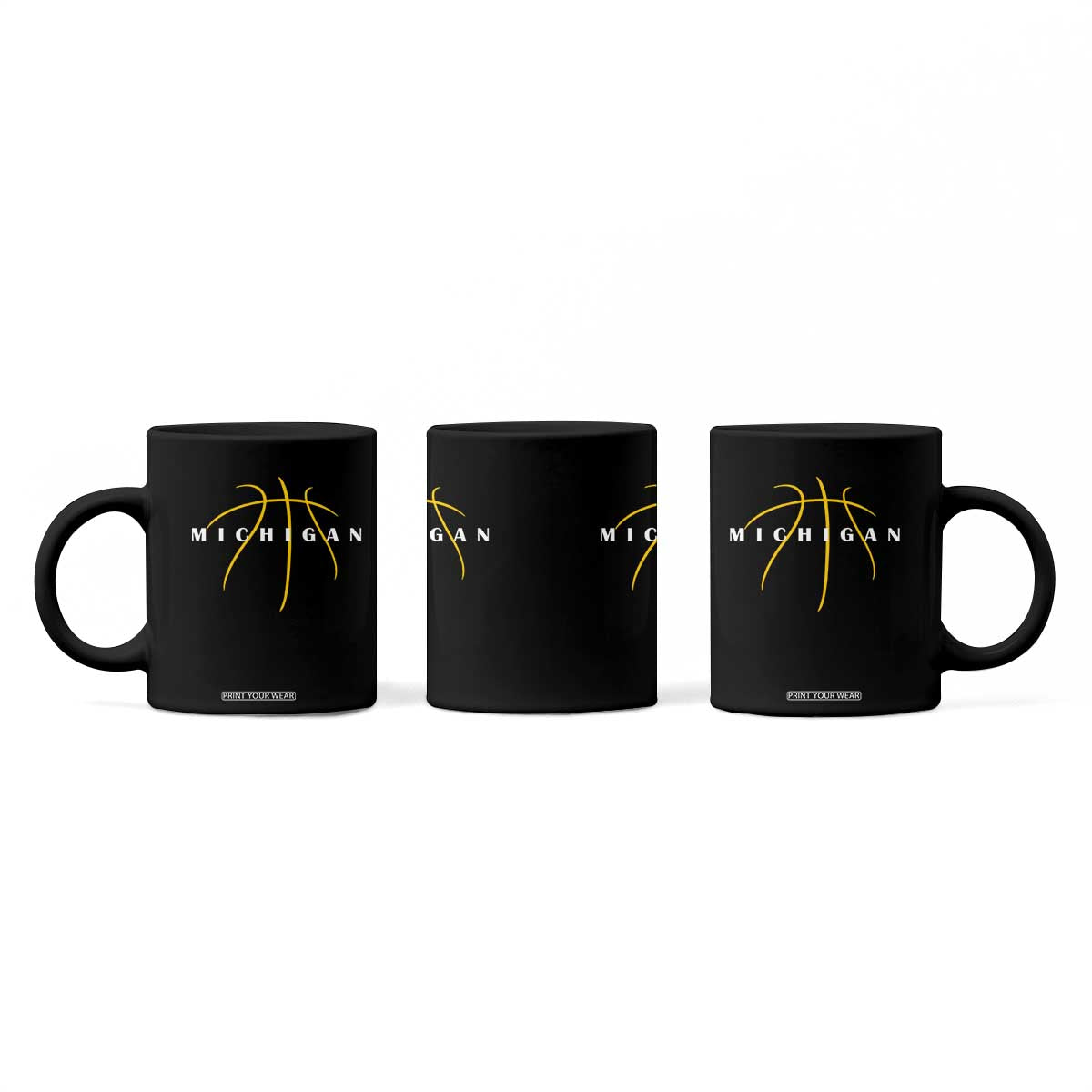 Michigan Fan Basketball Grooves Graphic MI State Coffee Mug TS11 Print Your Wear