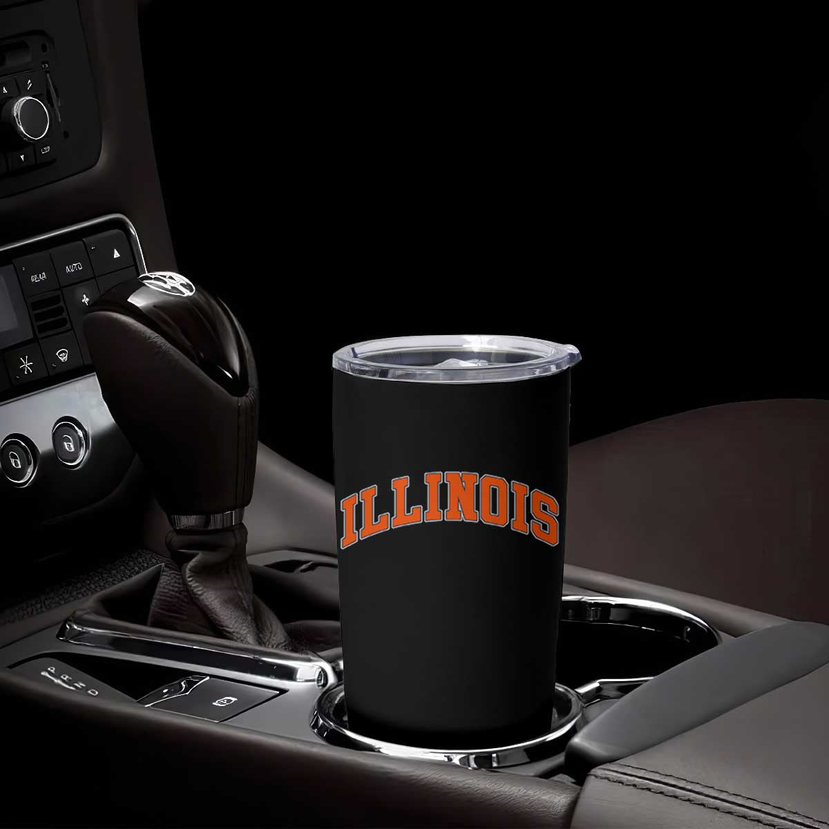 Illinois Sports Fan Tumbler Cup Vintage Orange Blue Throwback Text IL State TS11 Print Your Wear