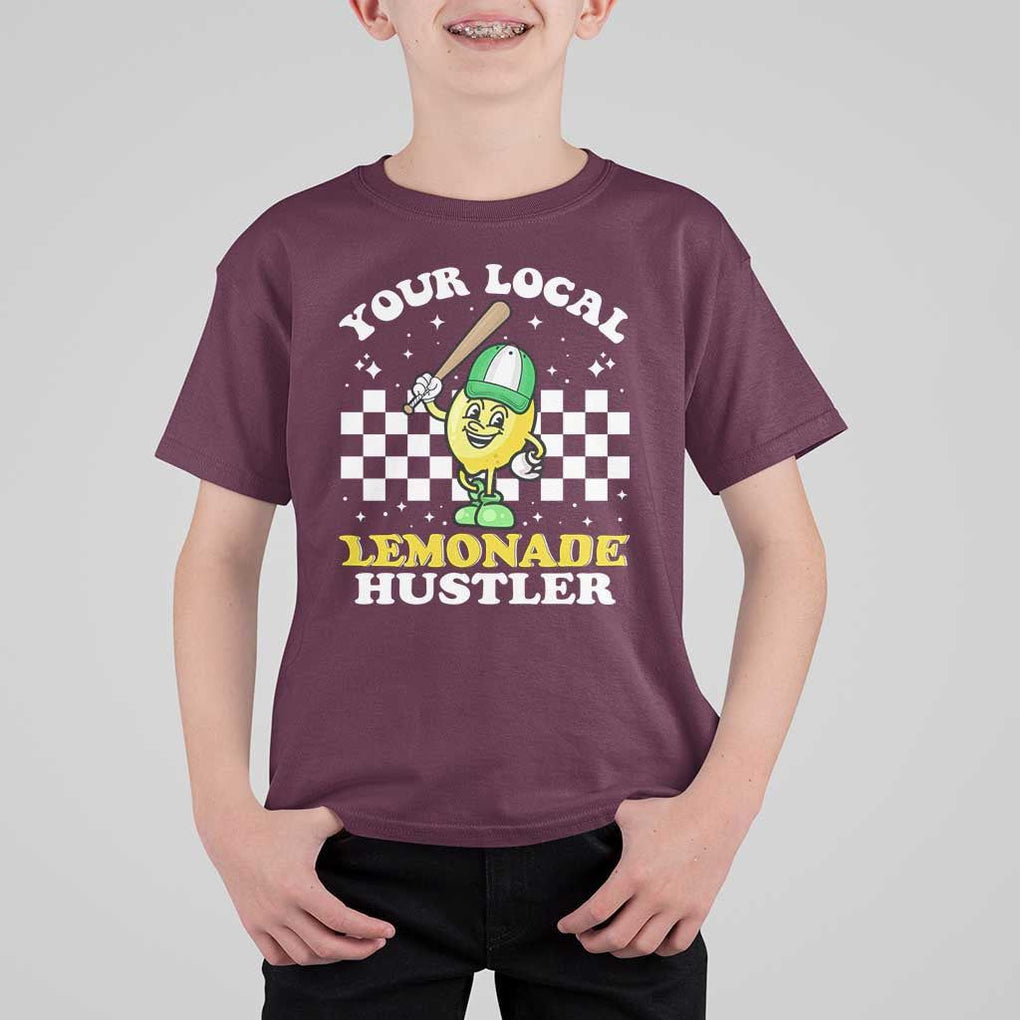 Funny Stand Boss Ceo T Shirt For Kid Your Local Lemonade Hustler TS11 Maroon Print Your Wear