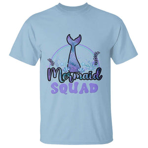 Mermaid Squad T Shirt Birthday Party Girl B-Day Ocean TS11 Light Blue Print Your Wear