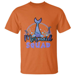 Mermaid Squad T Shirt Birthday Party Girl B-Day Ocean TS11 Orange Print Your Wear