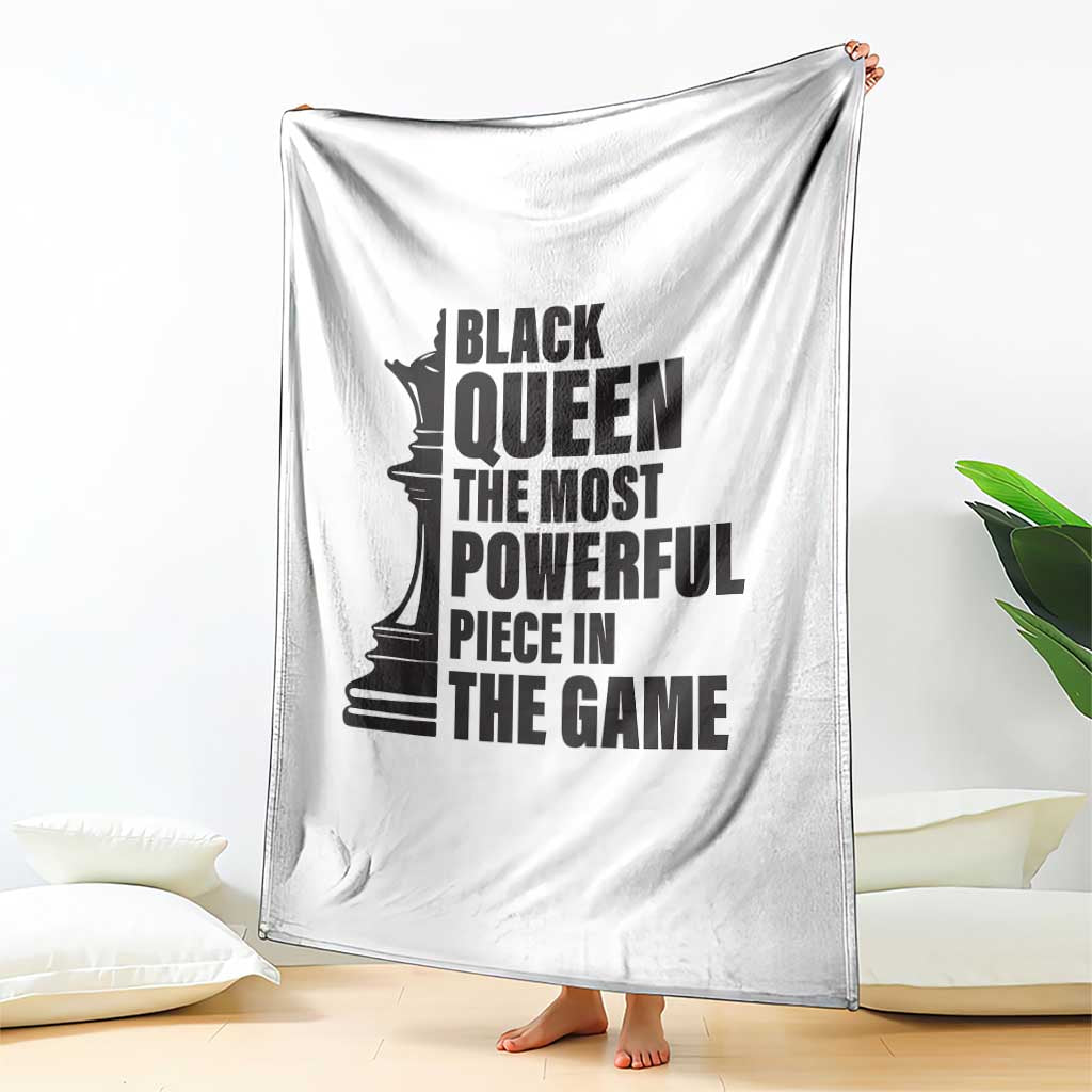 Chess Lover Throw Blanket Black Queen The Most Powerful Piece In The Game Checkmate TS11 Print Your Wear