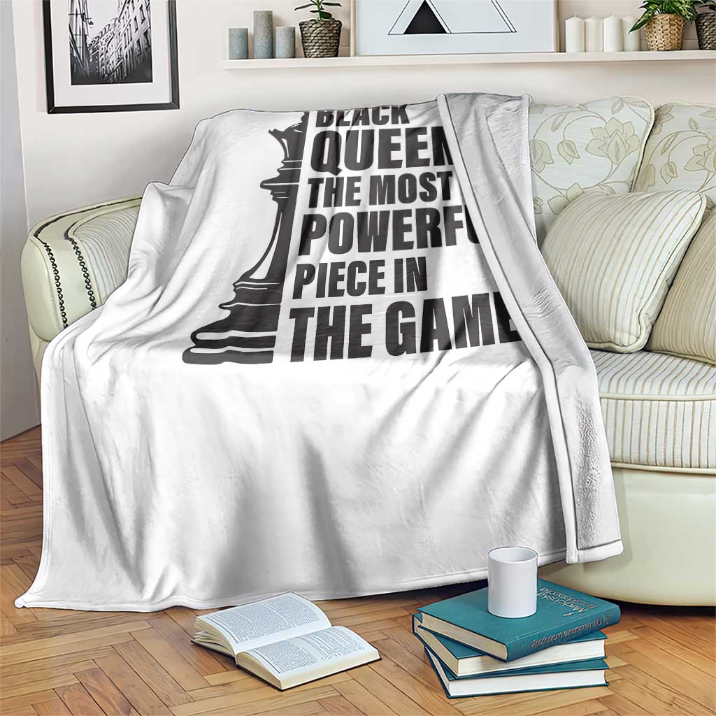 Chess Lover Throw Blanket Black Queen The Most Powerful Piece In The Game Checkmate TS11 Print Your Wear
