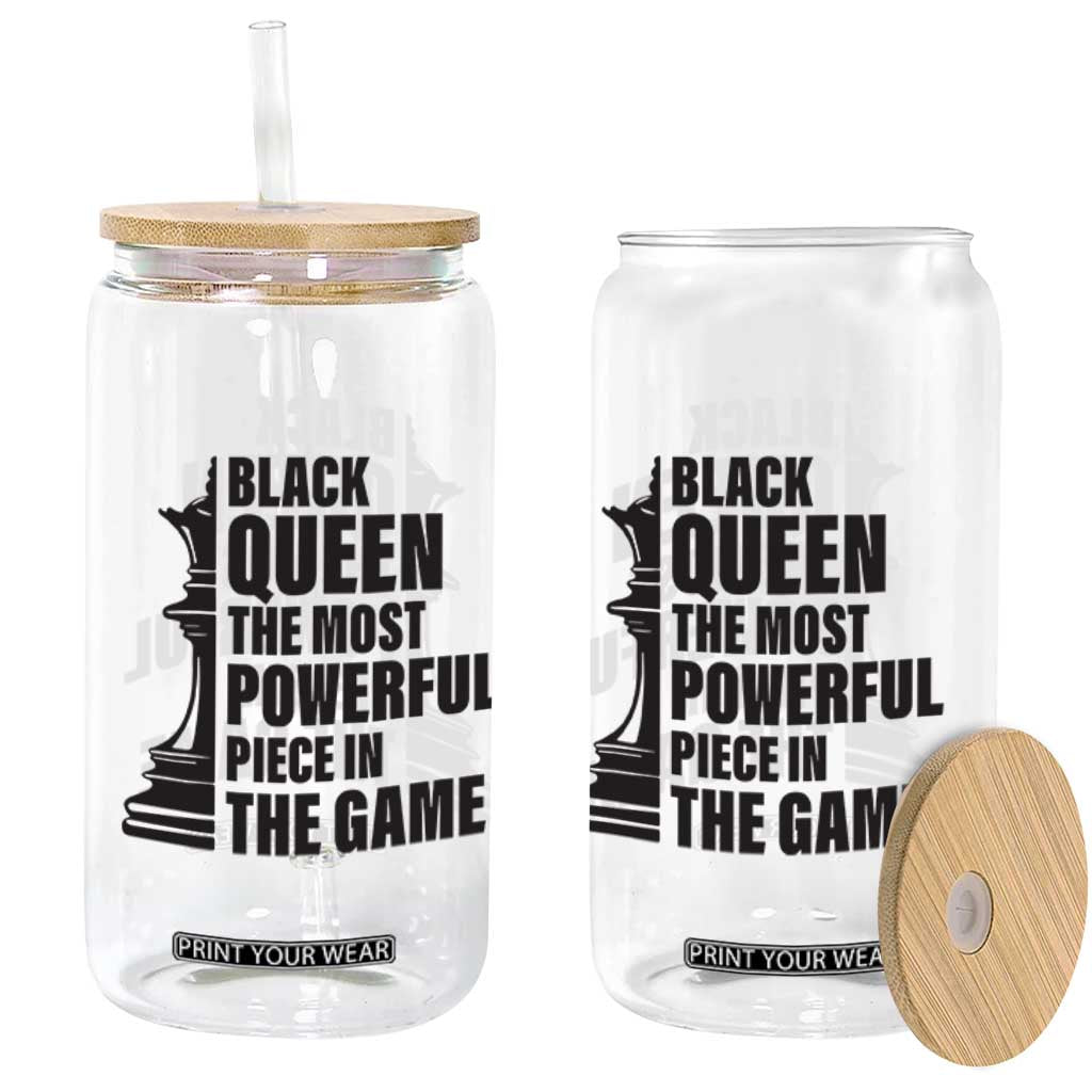 Chess Lover Glass Can Black Queen The Most Powerful Piece In The Game Checkmate TS11 Print Your Wear