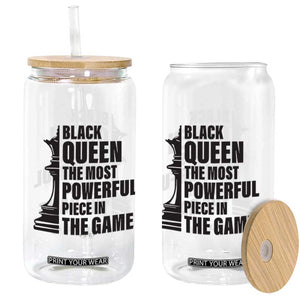 Chess Lover Glass Can Black Queen The Most Powerful Piece In The Game Checkmate TS11 Print Your Wear